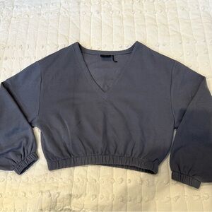 Out from under Vivian cropped v neck sweat shirt